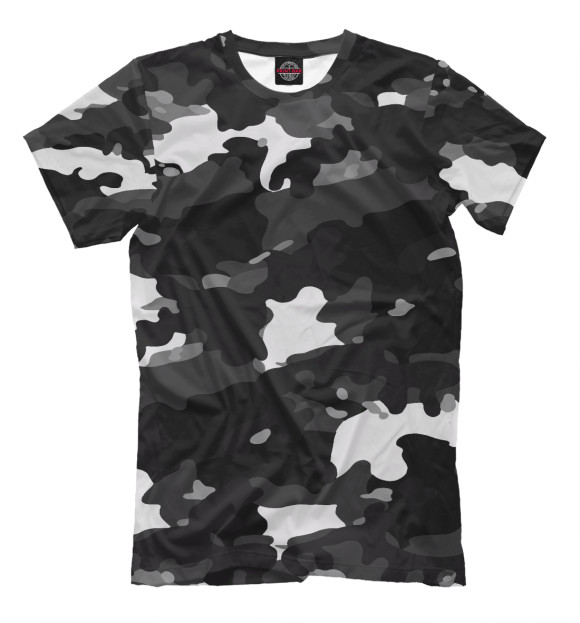 Мужская футболка с изображением Camouflage цвета Черный