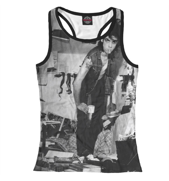 Женская майка-борцовка с изображением Nick Cave цвета Белый