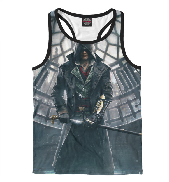 Мужская майка-борцовка с изображением Assassin`s Creen цвета Белый