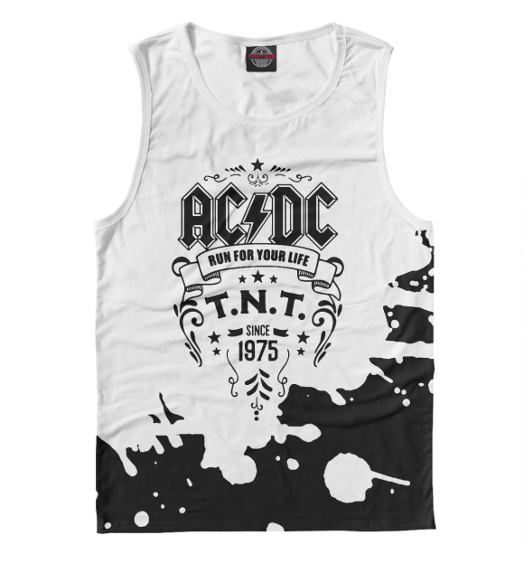 Майка для мальчика с изображением AC/DC цвета Белый