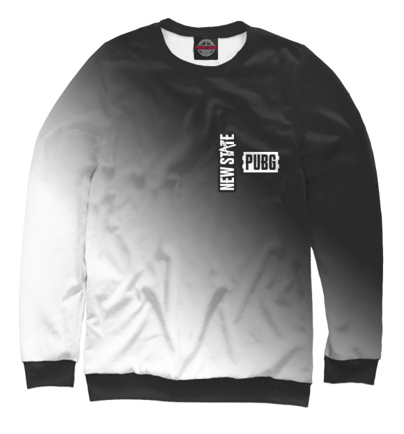 Свитшот для девочек с изображением ПАБГ New State - Градиент цвета Белый