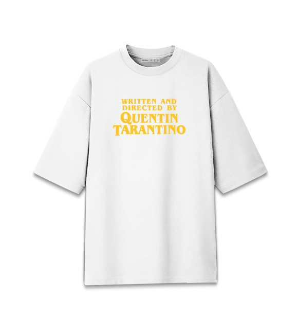 Женская футболка оверсайз с изображением Quentin Tarantino цвета Белый