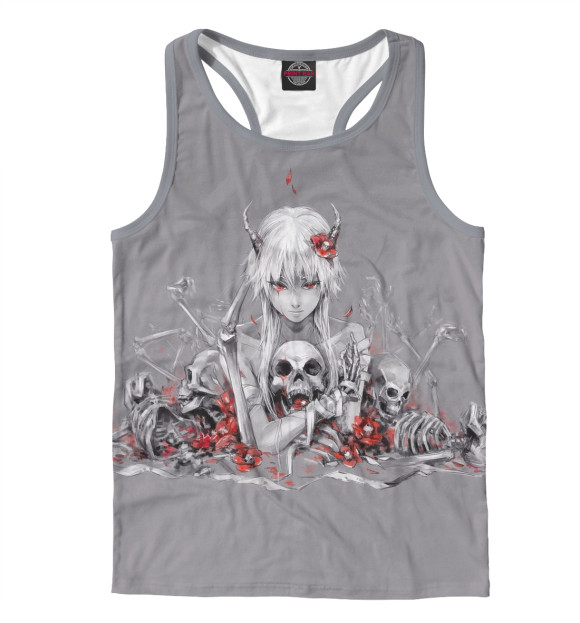 Мужская майка-борцовка с изображением Лепестки розы цвета Белый