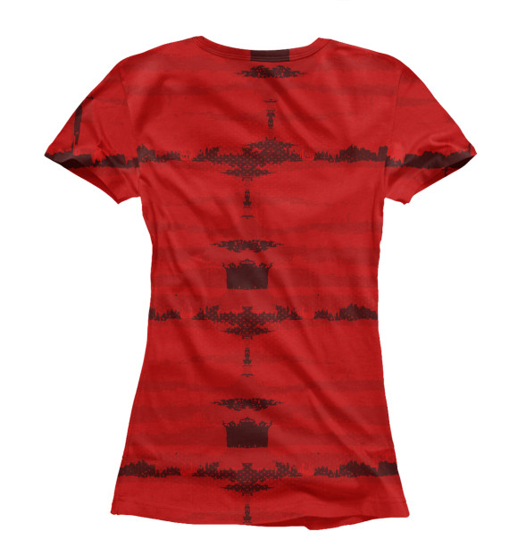 Женская футболка с изображением Russia collection red цвета Белый