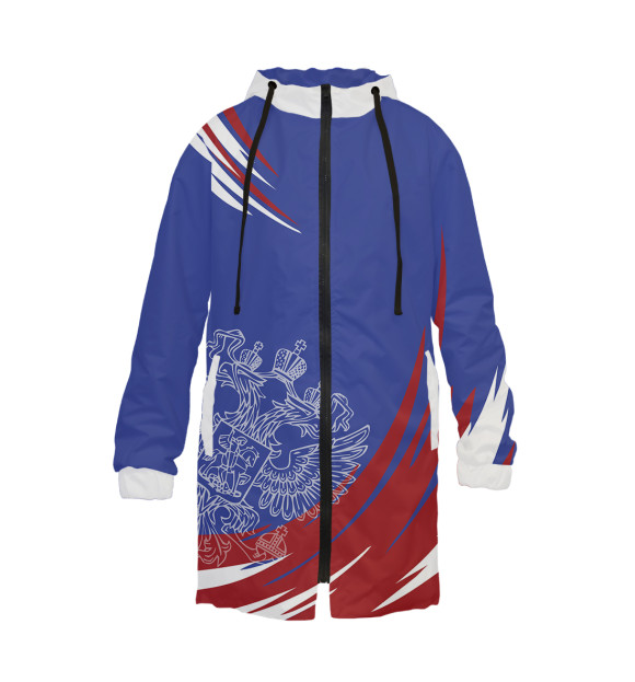 Дождевик с притом Символика РФ цвета Белый Дождевик с изображением Символика РФ цвета Белый