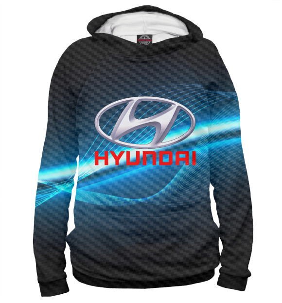 Женское худи с изображением HYUNDAI SPORT цвета Белый