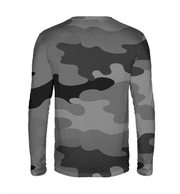 Мужской лонгслив с изображением camouflage gray цвета Белый