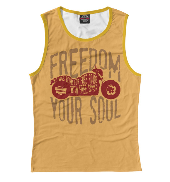 Майка для девочки с изображением Freedom in Your Soul цвета Белый