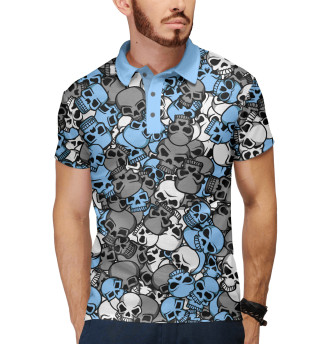 Синий камуфляж с черепами