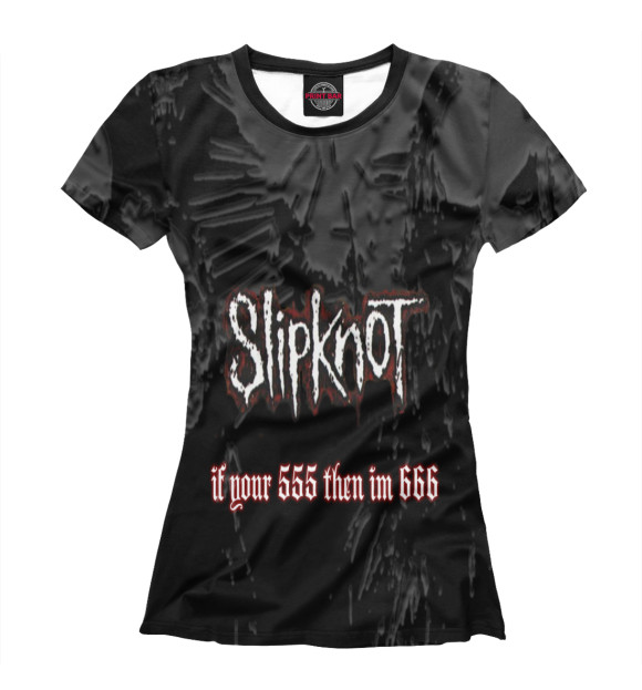 Футболка для девочек с изображением Slipknot цвета Белый