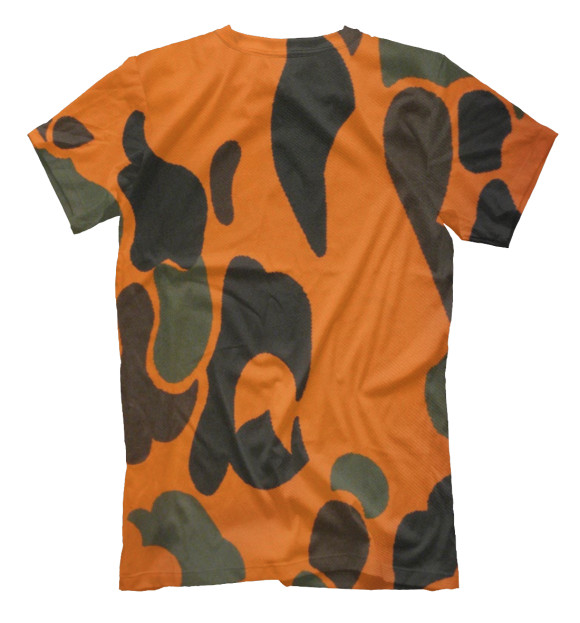 Мужская футболка с изображением Оранжевый хаки цвета Белый