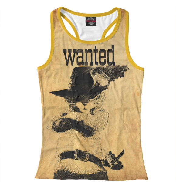 Женская майка-борцовка с изображением Розыск цвета Белый