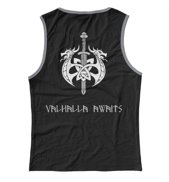 Женская майка с изображением Valhalla awaits цвета Белый