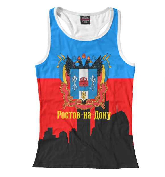 Женская майка-борцовка с изображением Ростов-на-Дону цвета Белый