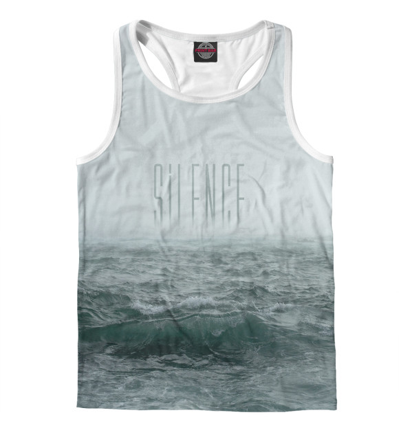 Мужская майка-борцовка с изображением Silence цвета Белый