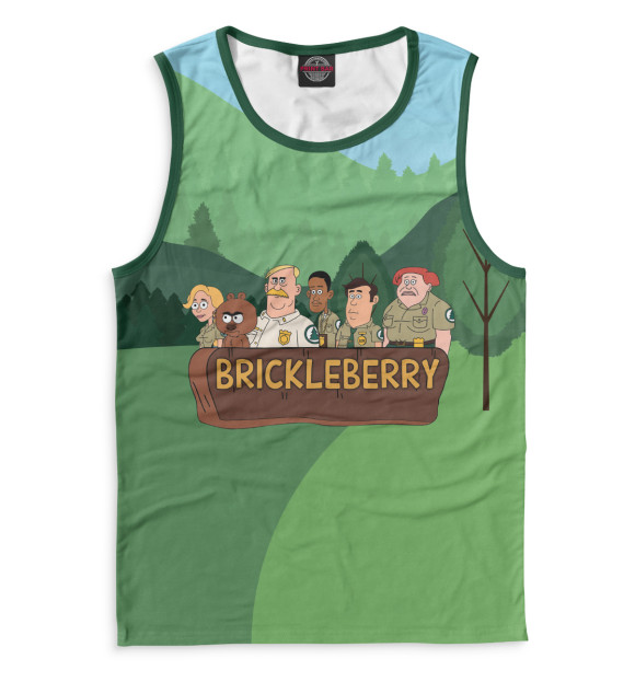 Мужская майка с изображением Brickleberry цвета Белый