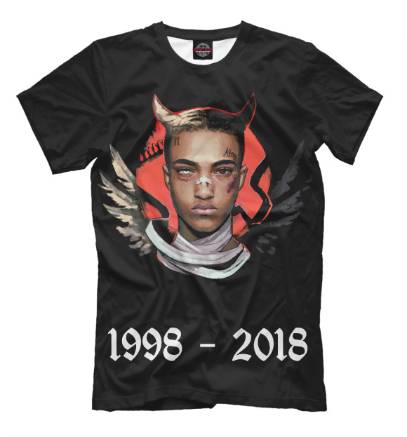 Футболка для мальчиков с изображением XXXTentacion цвета Черный