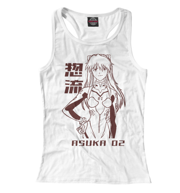 Женская майка-борцовка с изображением Аска 02 цвета Белый