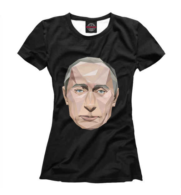 Футболка для девочек с изображением Путин Мозаика цвета Белый