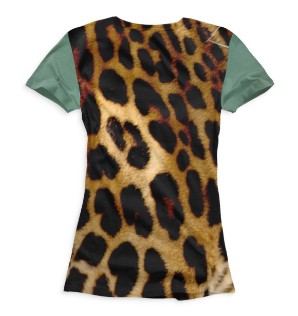 Футболка для девочек с изображением Леопард цвета Белый