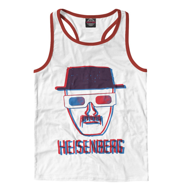 Мужская майка-борцовка с притом Stereo Heisenberg цвета Белый Мужская майка-борцовка с изображением Stereo Heisenberg цвета Белый