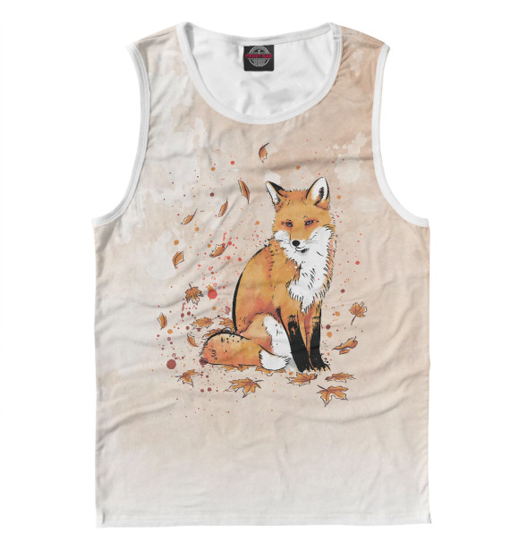 Майка для мальчика с изображением Лиса цвета Белый