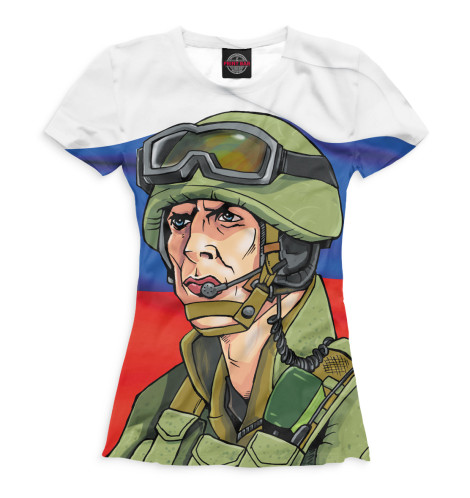 

Футболки Print Bar, Белый, Солдат