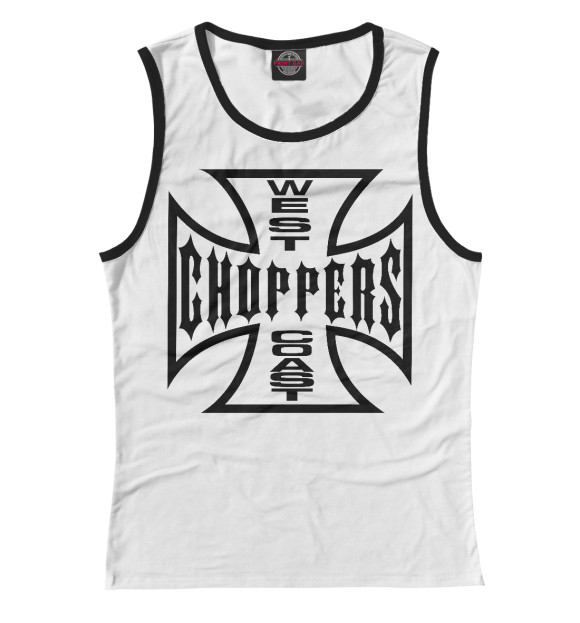 Майка для девочки с изображением West Coast Choppers цвета Белый