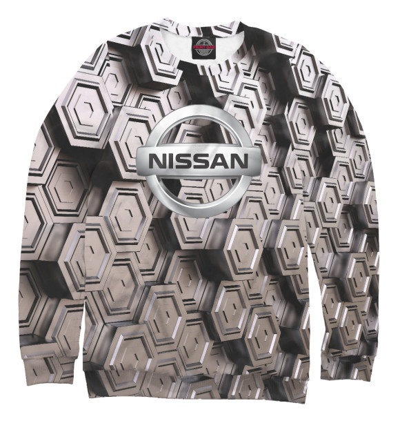 Свитшот для девочек с изображением NISSAN цвета Белый