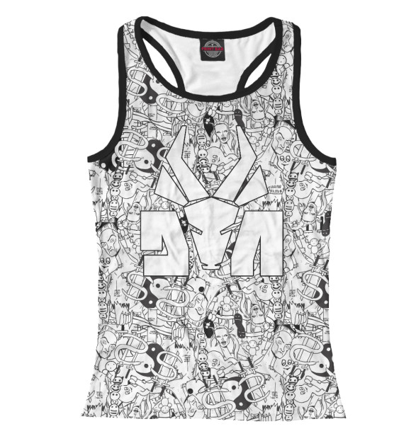 Женская майка-борцовка с изображением Die Antwoord цвета Белый