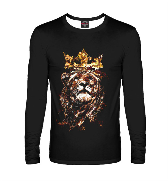 Мужской лонгслив с притом Lion цвета Белый Мужской лонгслив с изображением Lion цвета Белый