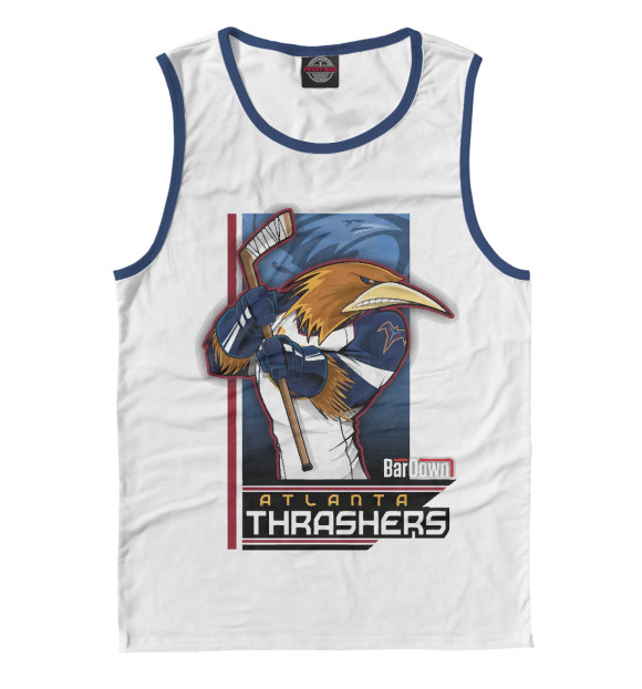 Мужская майка с изображением Atlanta Thrashers цвета Белый