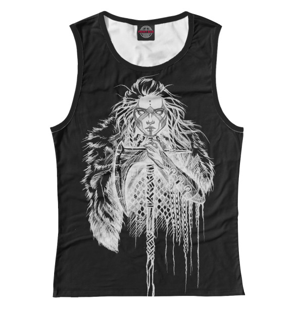 Майка для девочки с изображением Валькирия цвета Белый