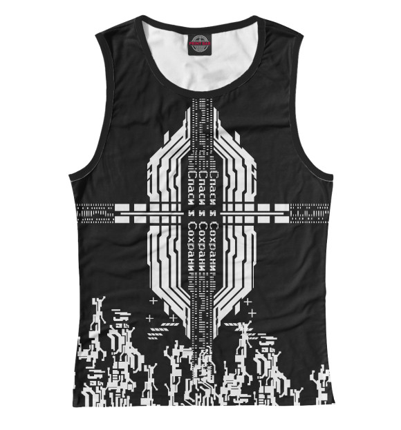 Майка для девочки с изображением Спаси и Сохрани цвета Белый