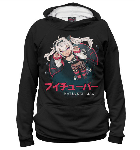 Женское худи с изображением Аниме VTuber цвета Белый