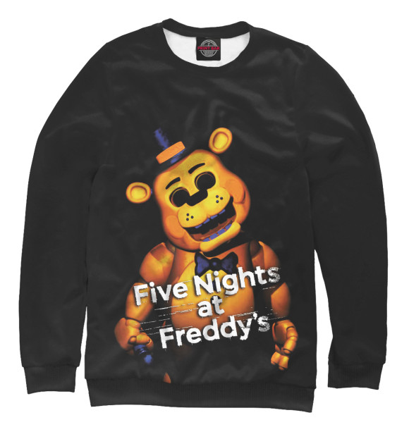 Свитшот для мальчиков с изображением Five Nights at Freddy's цвета Белый