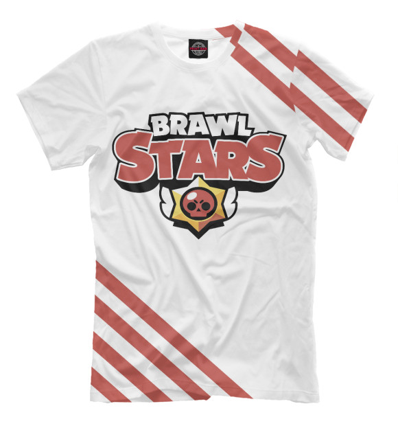 Мужская футболка с изображением Brawl Stars цвета Белый