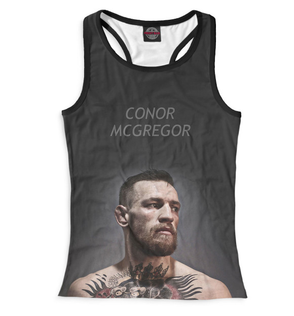 Женская майка-борцовка с изображением Конор МакГрегор цвета Белый