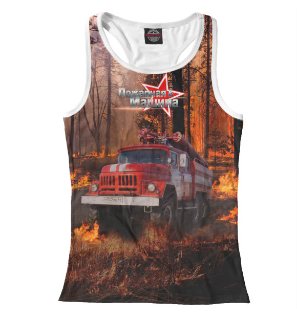 Женская майка-борцовка с изображением Зил-131 цвета Белый