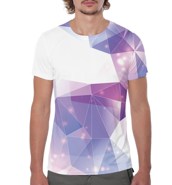 Мужская футболка с изображением Геометрия цвета Белый