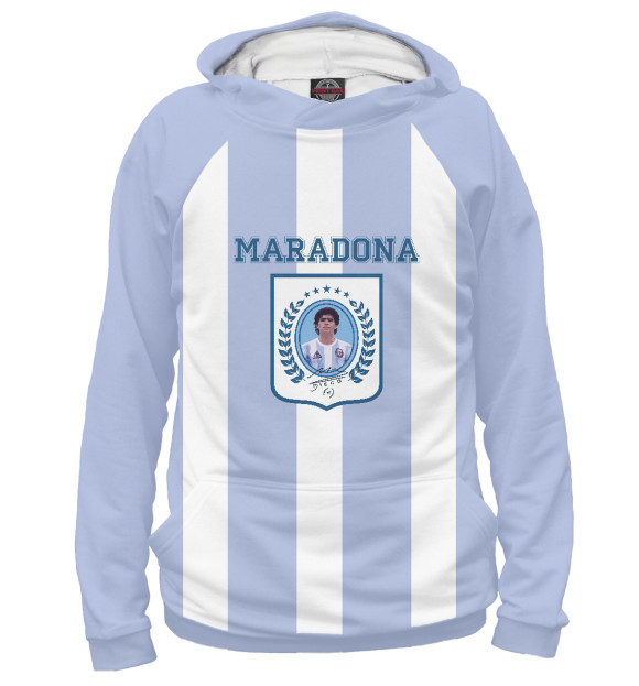 Худи для девочки с изображением Maradona цвета Белый