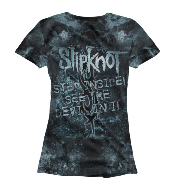 Футболка для девочек с изображением Slipknot цвета Белый