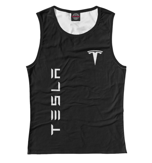 Майка для девочки с изображением Tesla цвета Белый