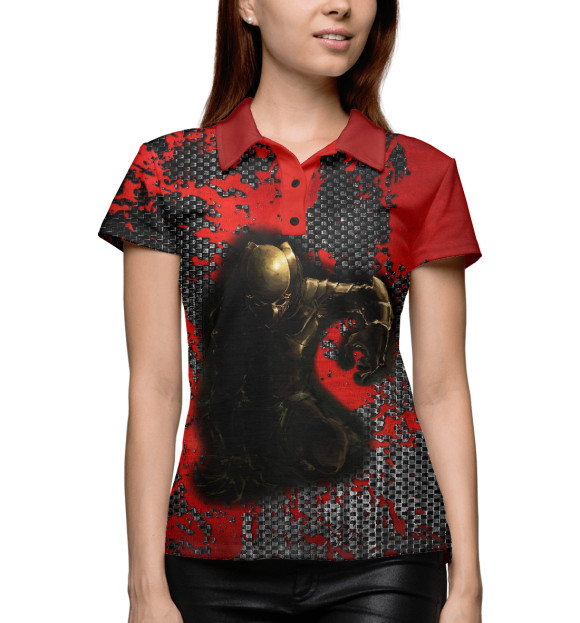 Женское поло с изображением Вездесущий цвета Белый