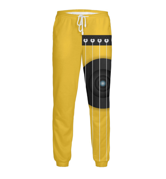 Мужские спортивные штаны с изображением Guitar цвета Белый