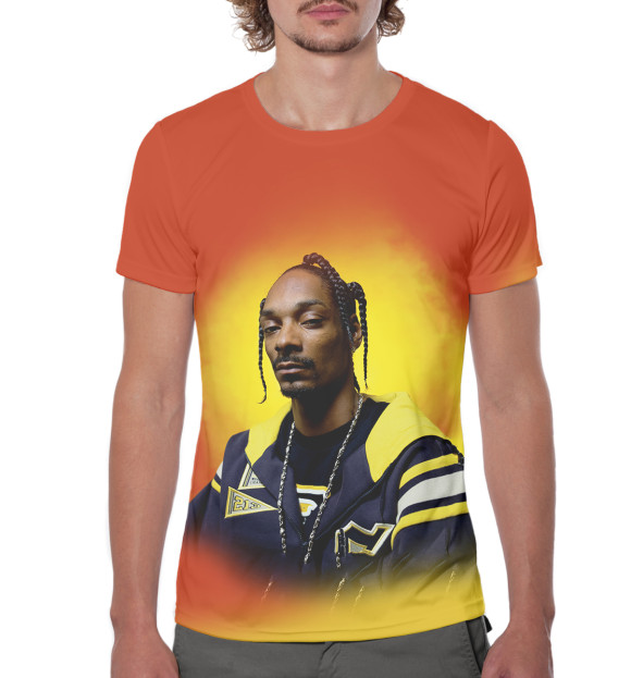 Мужская футболка с изображением Snoop Dogg цвета Белый