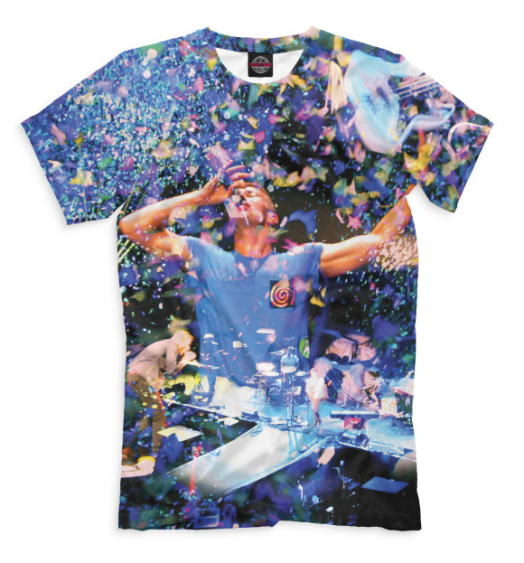 Мужская футболка с изображением Chris Martin цвета Молочно-белый