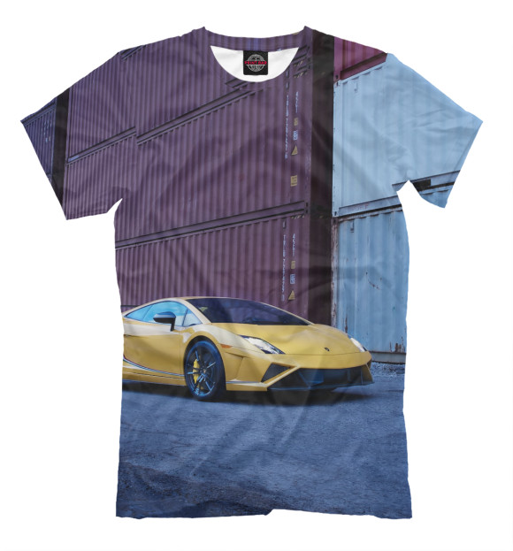 Мужская футболка с изображением Lamborghini цвета Р‘РµР»С‹Р№