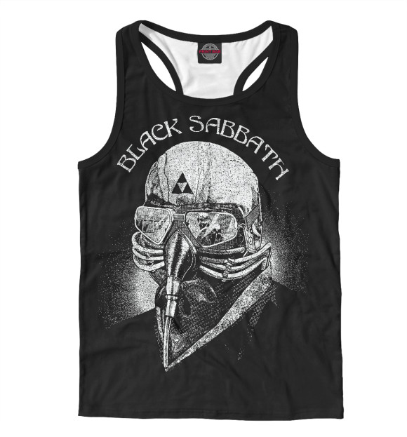 Мужская майка-борцовка с изображением Black Sabbath цвета Белый