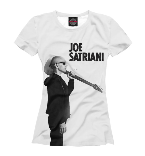Женская футболка с изображением Joe Satriani цвета Белый